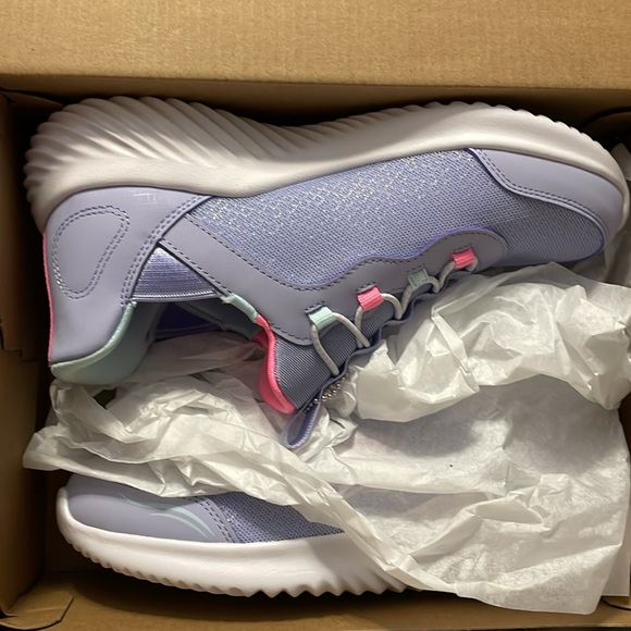 SKECHERS NIB Girls Size 3 Lavender “Bounder” Simple Cute Hands Free Slip-ins - Picture 12 of 14